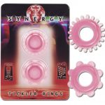 19105 SYNERGY TICKLER RINGS SET DI 2 ANELLI ROSA