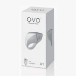 OVO A2 ANELLO RECHARGEABLE RING WHITE/CHROME VIBRANTE RICARICABILE USB