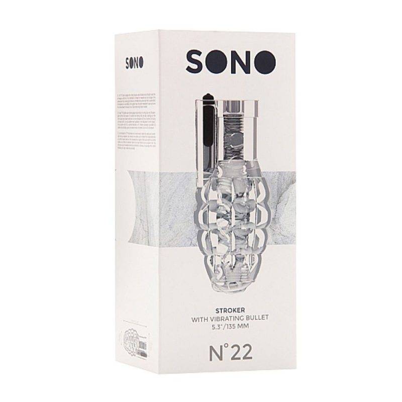 SON022TRA NO.22 - STROKER - WITH VIBRATING BULLET – TRANSLUCENT