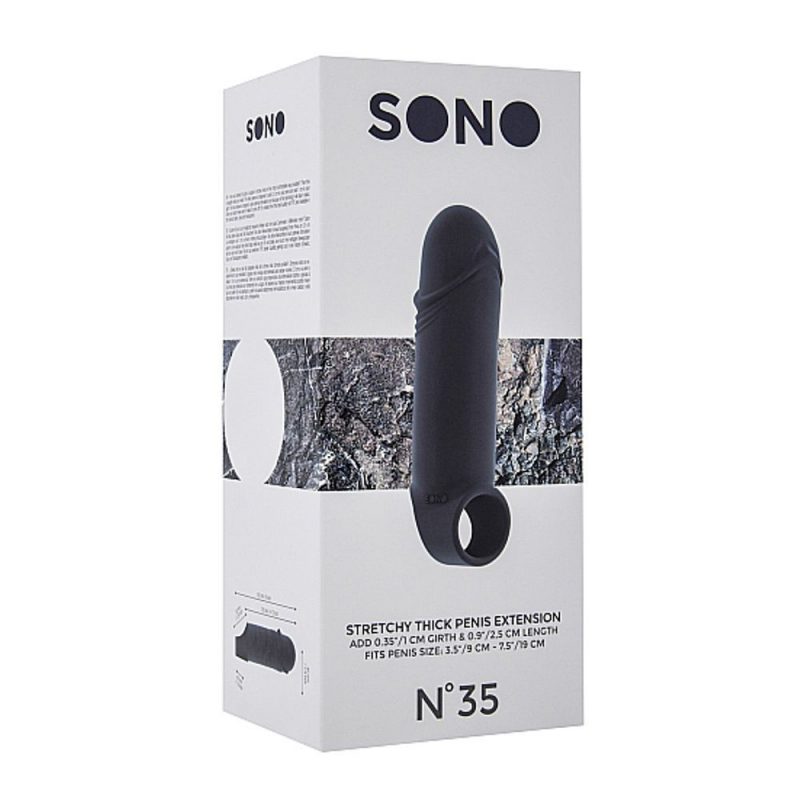 NO.35 - SON035GRY STRETCHY THICK PENIS EXTENSION – GREY