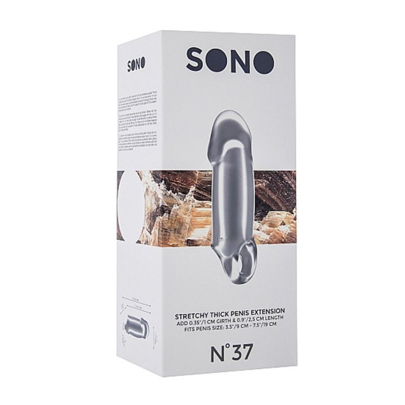 NO.37 - SON037TRA STRETCHY THICK PENIS EXTENSION – TRANSLUCENT