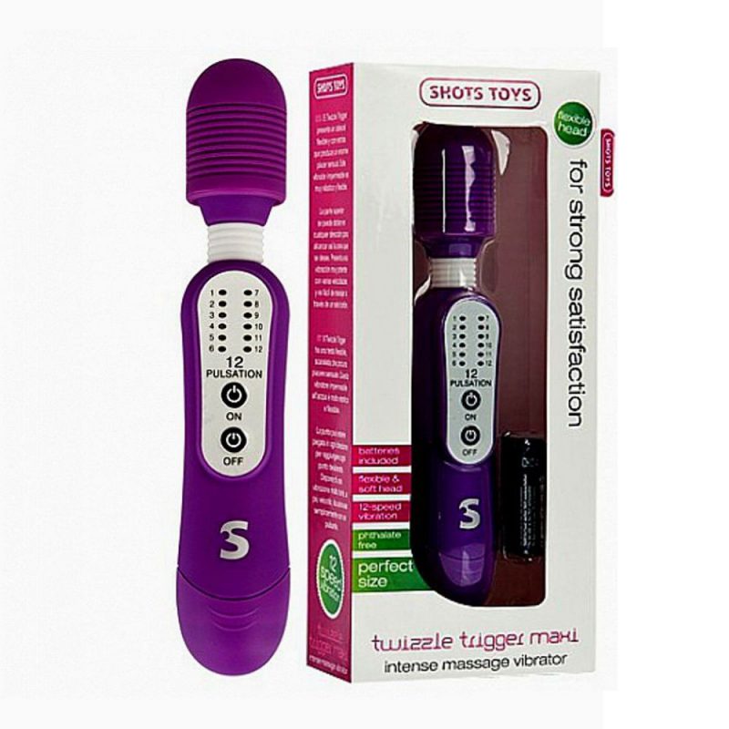 SHT046PUR TWIZZLE TRIGGER MAXI &ndash; PURPLE MASSAGGIATORE VIOLA 20 CM