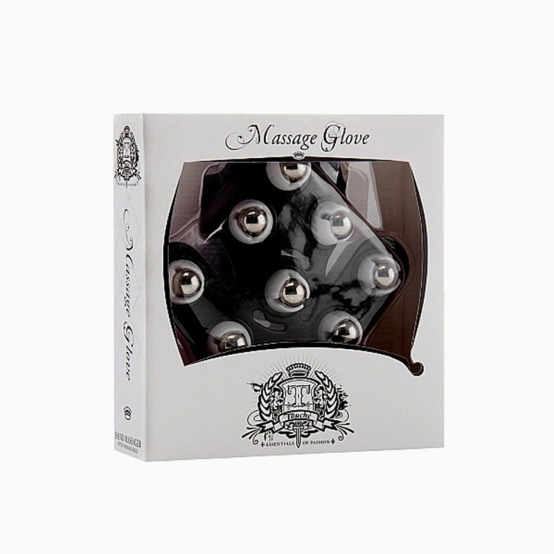 TOU072BLK MASSAGE GLOVE - BLACK GUANTO DA MASSAGGIO CON RULLI COLORE NERO