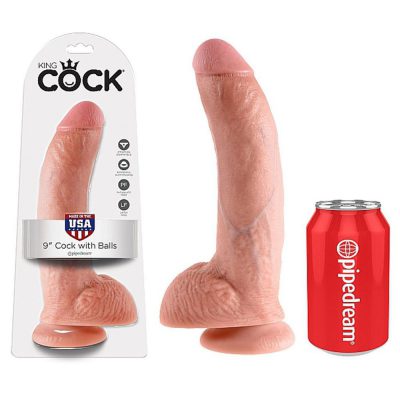 PD5508-21 9 INCH COCK - WITH BALLS - SKIN