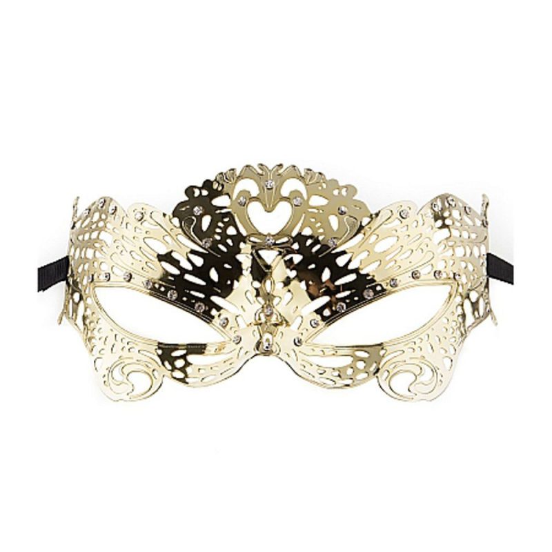 OU128GLD BUTTERFLY MASQUERADE MASK &ndash; GOLD Mascherina farfalla veneziana!