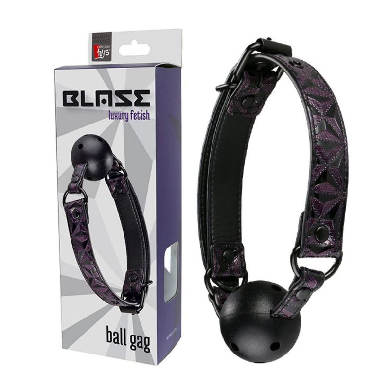 21274 BLAZE BALL GAG PURPLE PALLINA MORSO IN PLASTICA LISCIA E INSAPORE TRASPIRANTE