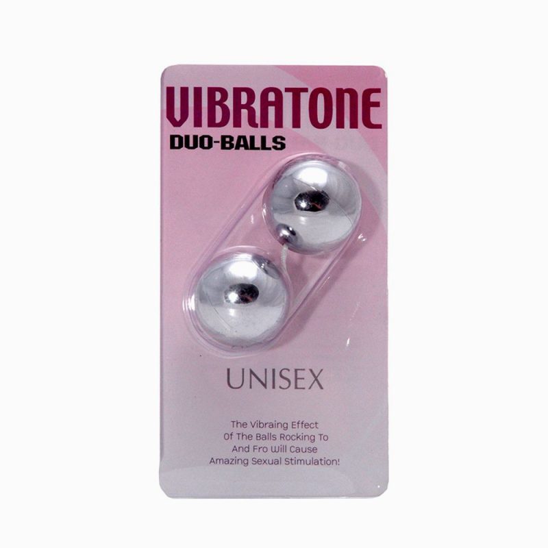 50483 VIBRATONE DUO BALLS SILVER BLISTERCARD PALLINE VAGINALI IN ACRILICO ARGENTO