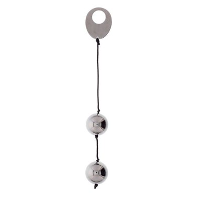 50902 DOMINO METALLIC BALLS - SILVER PALLINE VAGINALI IN METALLO ARGENTO CHIARO