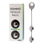 50902 DOMINO METALLIC BALLS - SILVER PALLINE VAGINALI IN METALLO ARGENTO CHIARO