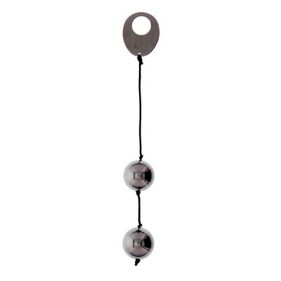 50903 DOMINO METALLIC BALLS -CHROME BLACK PALLINE VAGINALI IN METALLO ARGENTO SCURO