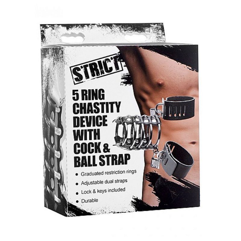 AE999 GATES OF HELL CHASTITY DEVICE GABBIA DI CASTITÀ IN METALLO E PELLE