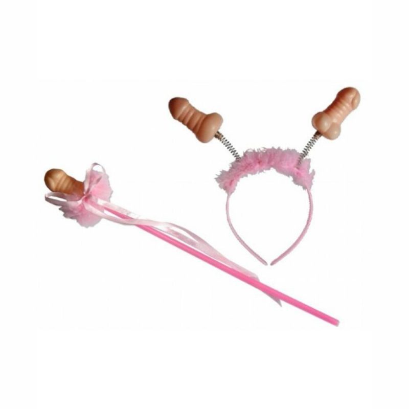 NUB16713 CERCHIETTO E BACCHETTA ADDIO AL NUBILATO GADGET PER ADULTI