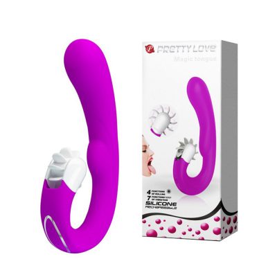 6042 PRETTY LOVE MAGIC TONGUE VIBRATORE DI DESIGN 100% SILICONE COLORE FUXIA