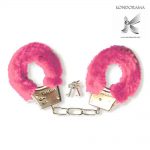 5538-P MANETTE IN METALLO LEGGERO CON PELO COLORE ROSA
