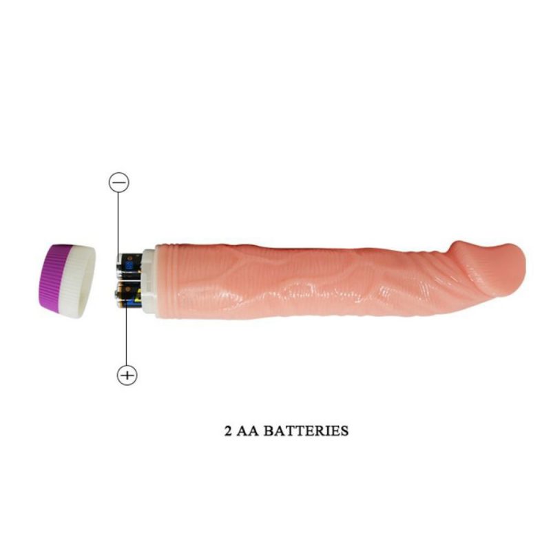 D-218753 REALISTIC VIBRATOR FLESH 22 CM FALLO REALISTICO VIBRANTE IN PVC COLOR CARNE LUNGHEZZA 22 CM