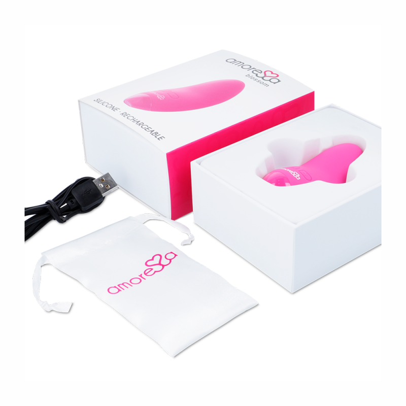D-221125 AMORESSA BLOSSOM PINK VIBRATORE COMPATTO ERGONOMICO IN SILICONE