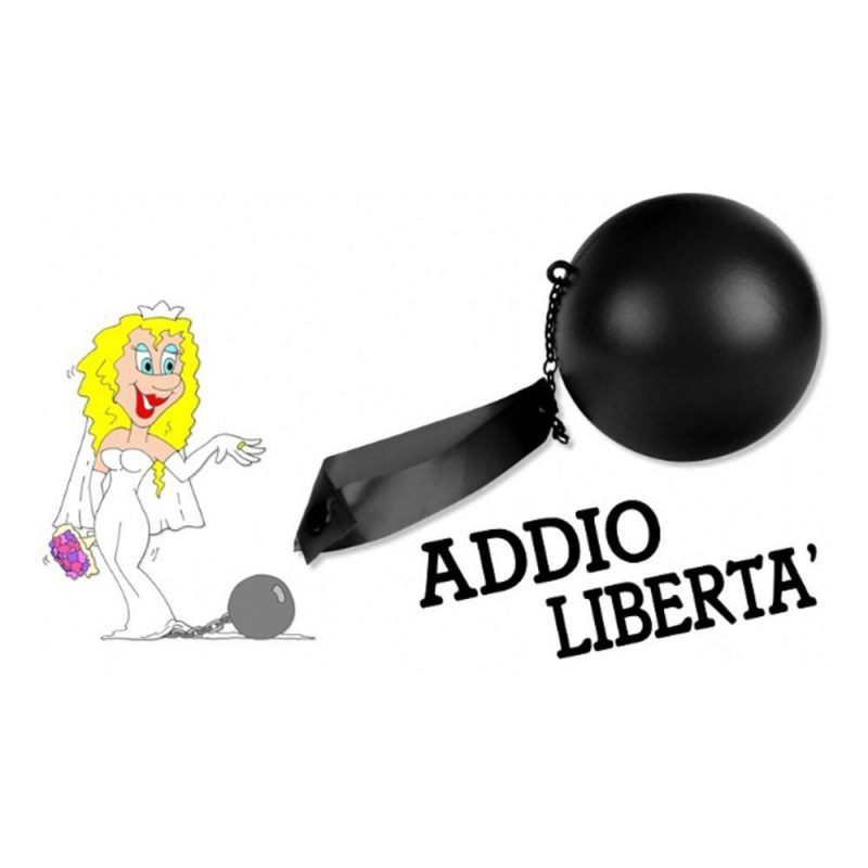 SP15501 PALLA AL PIEDE SPOSI ADDIO LIBERT&Agrave; COLORE NERO