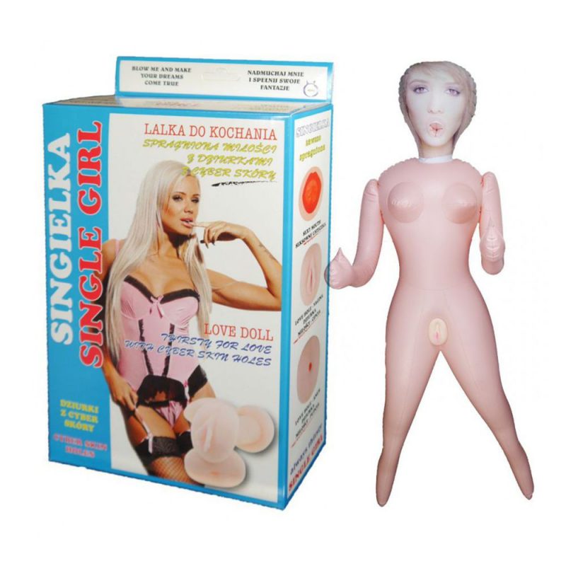 SINGLE GIRL BAMBOLA GONFIABILE BIANCA LOVE DOLL GRANDEZZA REALE SINGLE IN PVC CON GENITALI IN CYBERSKIN ESTRAIBILI