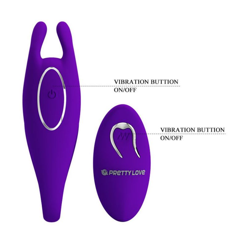 PRETTY LOVE BILL VIBRATORE GIOCO DI COPPIA WIRELESS 12 FUNZIONI IN SILICONE
