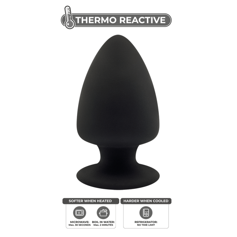 SILEXD 230191 ANAL PLUG ANALE STIMOLATORE TAGLIA S ALTEZZA 3,5" BLACK SILICONE NERO 9 CM