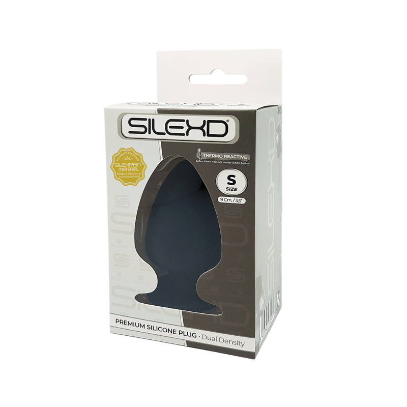 SILEXD 230191 ANAL PLUG ANALE STIMOLATORE TAGLIA S ALTEZZA 3,5" BLACK SILICONE NERO 9 CM