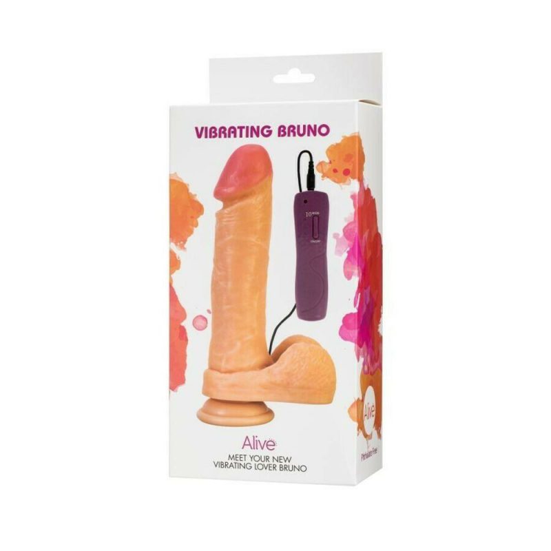 20567 ALIVE! BRUNO FALLO REALISTICO VIBRATORE IN PVC COLOR CARNE CM 22 VELOCITÀ REGOLABILE