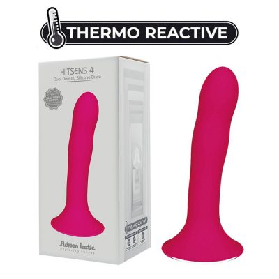 HITSENS 4 PINK 24041 PLUG ANALE DILDO IN SILICONE ROSA TERMO REATTIVO A DOPPIA DENSITÀ