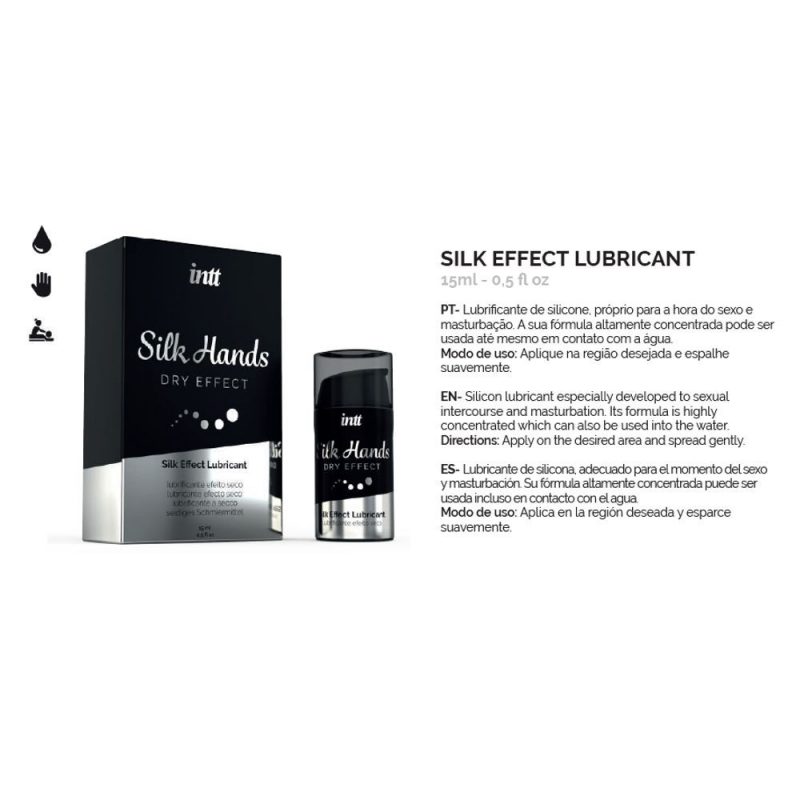 INTT SILK HANDS LIQUID SILICON MASSAGE GEL 15 ML LUBRIFICANTE SILICONE ALTAMENTE CONCENTRATO