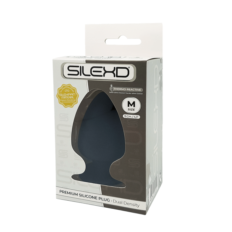 SILEXD 230290 ANAL PLUG ANALE STIMOLATORE TAGLIA M ALTEZZA 4,3" BLACK SILICONE NERO 11 CM