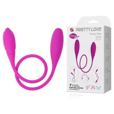 PRETTY LOVE SNAKY DELUXE 7V VIBRATORE IN SILICONE MORBIDO FLESSIBILE ELASTICO