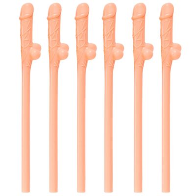 6 cannucce divertenti riutilizzabili con pisello rosa carne per la sposa alla festa hot di addio al nubilato sexy gadget per adulti 18+