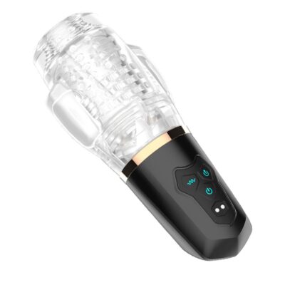 Masturbatore vibratore maschile vibrante con 10 modalità di vibrazione e 4 di aspirazione in TPE ricaricabile USB