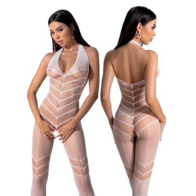 PASSION tutina catsuit intima bianca sexy lingerie BS100 white taglia unica