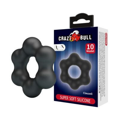 Crazy Bull Clauzell Super Soft Silicone Ring anello fallico elastico in silicone nero