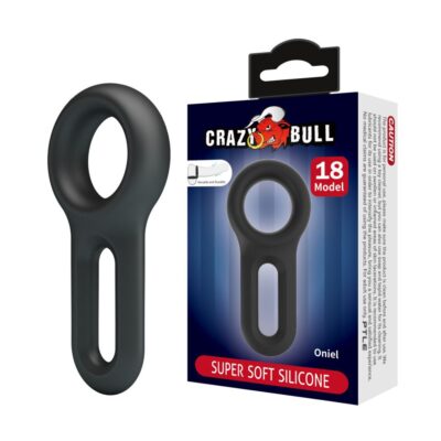 Crazy Bull Oniel Super Soft Silicone Ring anello fallico elastico in silicone nero